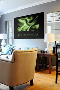 Cool South Dakota Poster as Home Decor