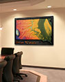 Business Conference Room with Printed South Dakota Map