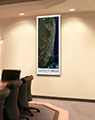 Business Conference Room with South Florida Satellite Map