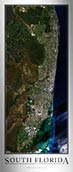 Aerial Image Satellite Map of South Florida Poster