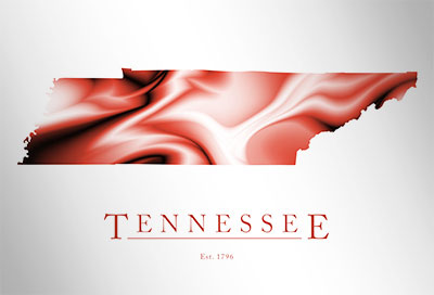 Artistic Poster of Tennessee Map