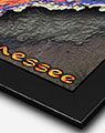 Tennessee 3d Elevation Map with Black Frame