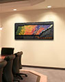 Business Conference Room with Map of Tennessee Topography