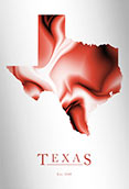 Artistic Poster of Texas Map