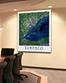 Business Conference Room with Toronto Aerial Poster