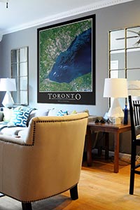 Toronto Aerial Map as Home Decor