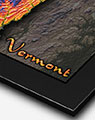 Topographical Vermont Wall Map with Black Frame