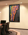 Business Conference Room with Terrain Map of Vermont