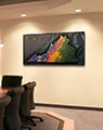 Business Conference Room with Printed Virginia Map