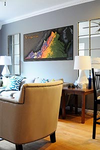 Virginia Map as Home Decor