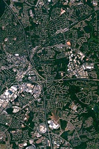 Washington DC Aerial Map Detail