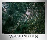 Aerial Image Satellite Map of Washington DC Area Poster