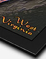 West Virginia Physical Wall Map with Black Frame