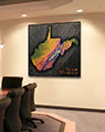 Business Conference Room with 3D West Virginia Elevation Map