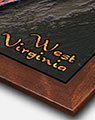 Topographical West Virginia Wall Map with Walnut Wood Frame