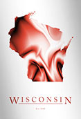Artistic Poster of Wisconsin Map