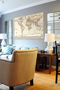 World Antique Map as Home Decor