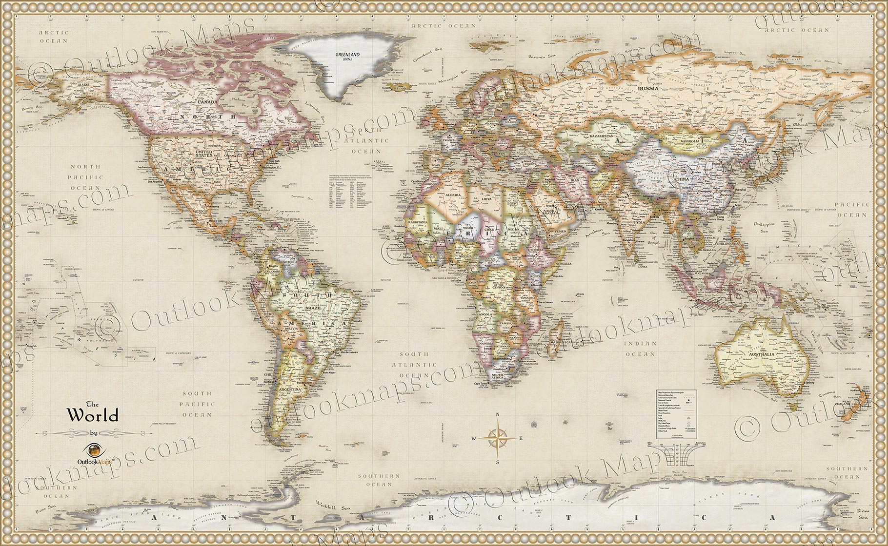 Antique World Map