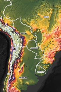 World Topographic Map Detail