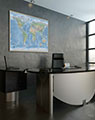 Natural World Map in Office