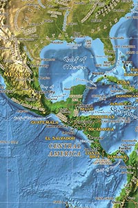 World Satellite Image Map Detail