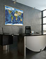 3D Satellite World Map in Office