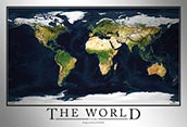 WORLD991 - World Satellite Map Poster