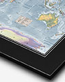 World Physical Topography Map with Black Frame