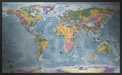 Topographic Map of the World