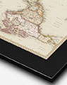 Upside Down Antique Map with Black Frame