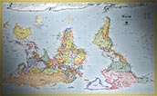 WORLD100UD - World Upside Down Political Map