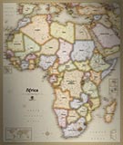 Africa Antique Style Map