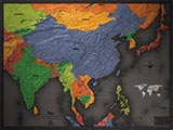 Asia Cool Colors Map