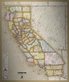 California Antique Style Map