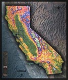 California Detailed Physical Map