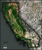 California Satellite Image Map