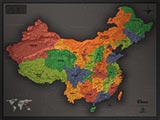 China Cool Colors Map