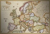 Europe Antique Style Map