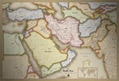 Middle East Antique Style Map