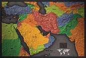 Middle East Cool Colors Map