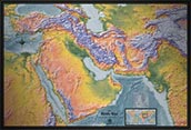 Middle East Detailed Physical Map