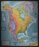 North America Detailed Physical Map