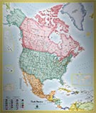North America Standard Political Map