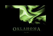 Oklahoma Cool Map Poster
