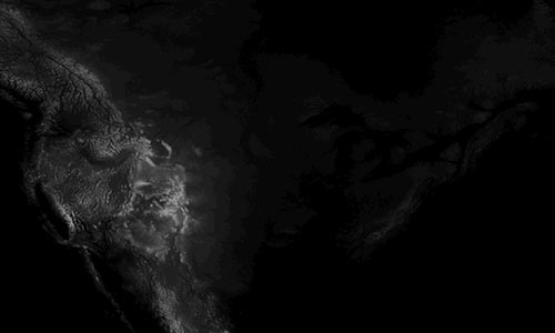 Grayscale DEM Digital Elevation Model of Contiguous United States