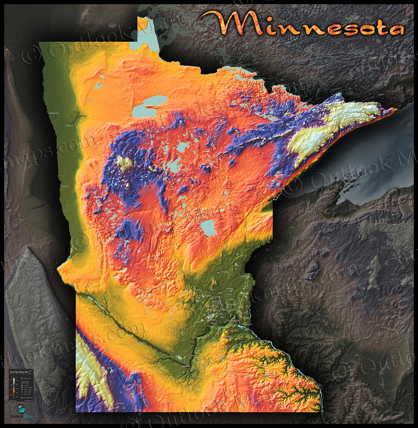 topographic elevation map