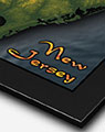 Map of New Jersey Topography with Black Frame