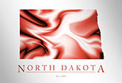 Artistic Poster of North Dakota Map