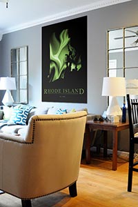 Cool Rhode Island Poster as Home Decor