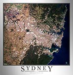 SYDNY991 - Sydney Satellite Map